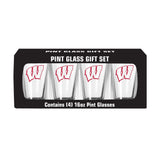 Wisconsin 16oz Gameday Pint Glass 4 Pack - Logo Brands - Flyclothing LLC