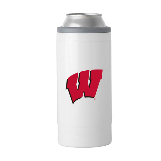 Wisconsin Gameday 12oz Slim Can Coolie - Logo Brands - Flyclothing LLC
