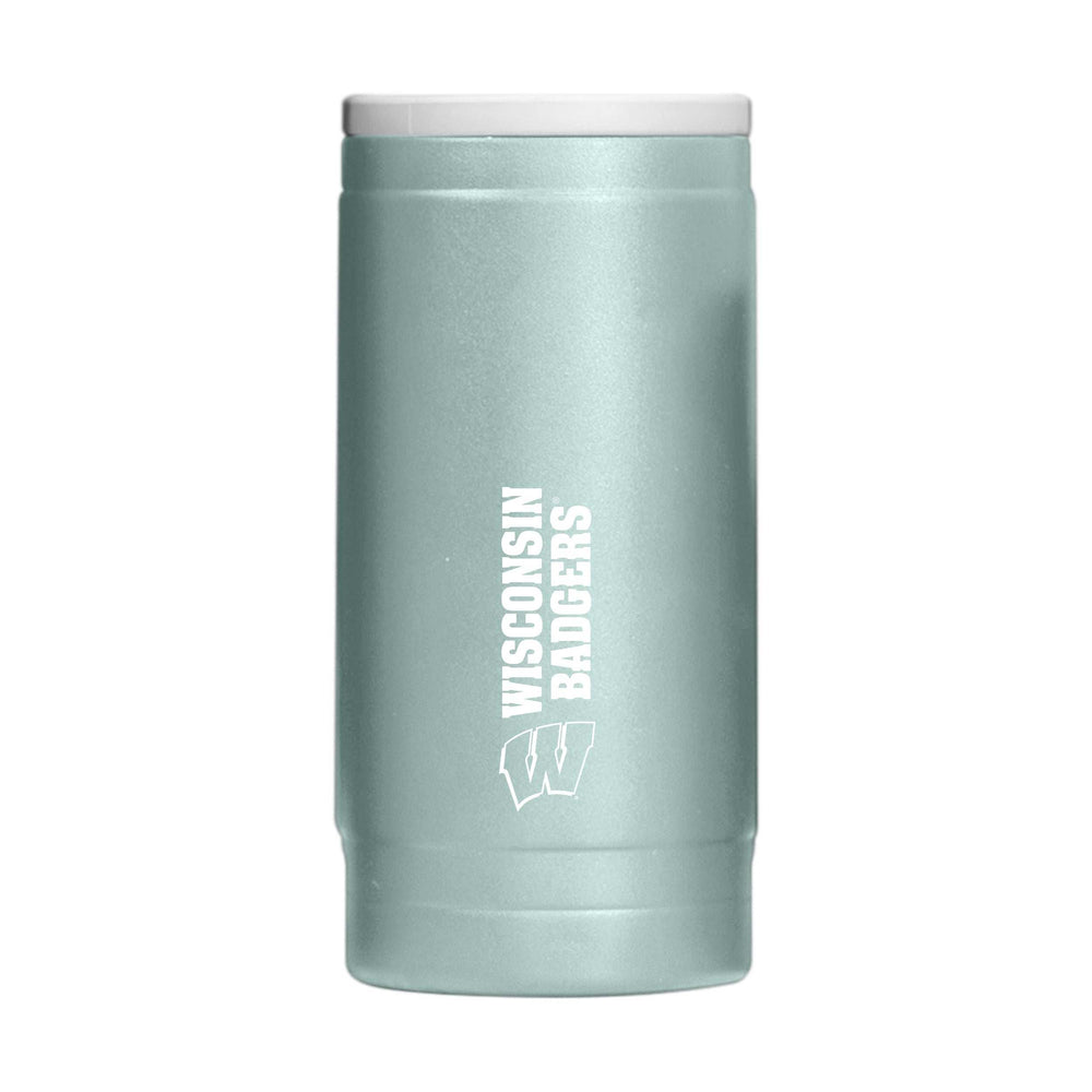 Wisconsin Vertical Powder Coat Slim Can Coolie - Logo Brands - Flyclothing LLC