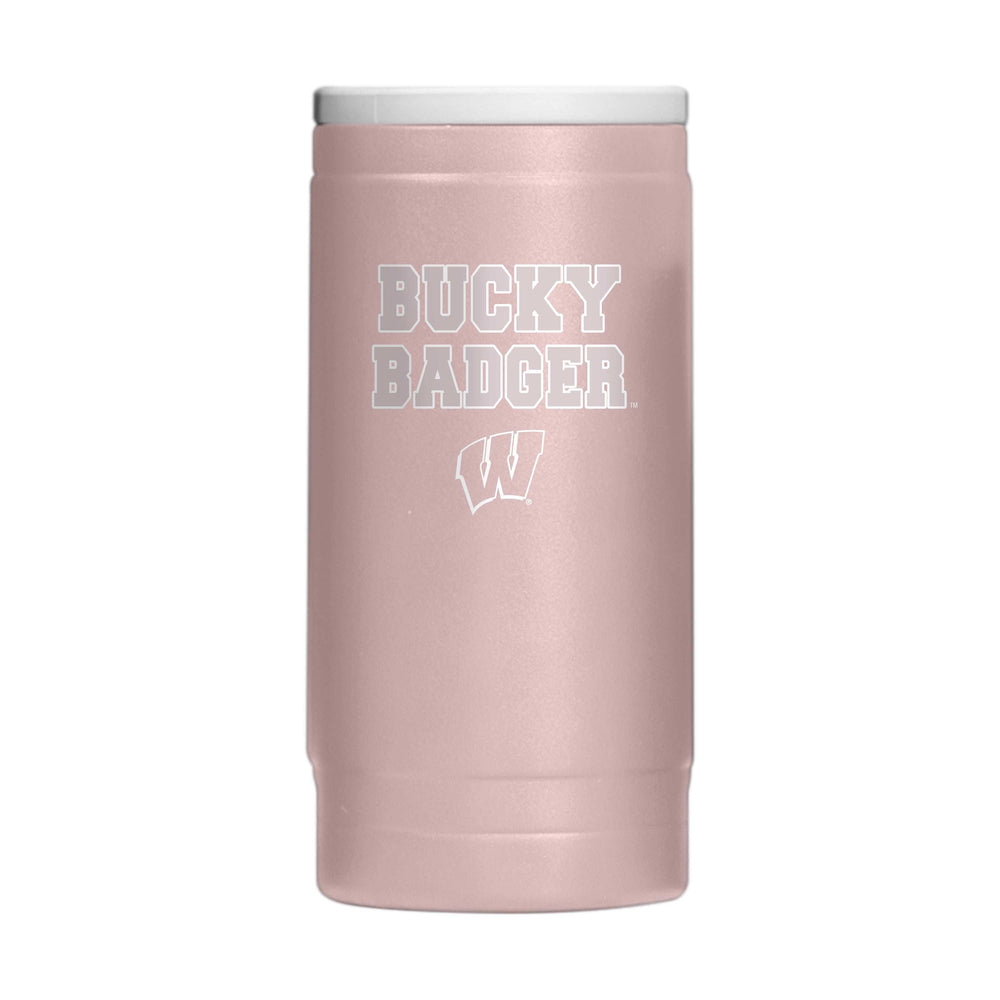 Wisconsin Stencil Powder Coat Slim Can Coolie - Logo Brands - Flyclothing LLC