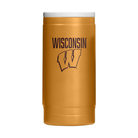Wisconsin Huddle Powder Coat Slim Can Coolie - Logo Brands - Flyclothing LLC