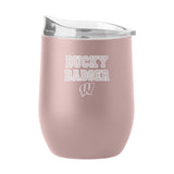 Wisconsin 16oz Stencil Powder Coat Curved Beverage - Logo Brands - Flyclothing LLC