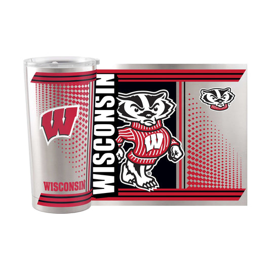 Wisconsin 20oz Hero Stainless Tumbler - Logo Brands - Flyclothing LLC