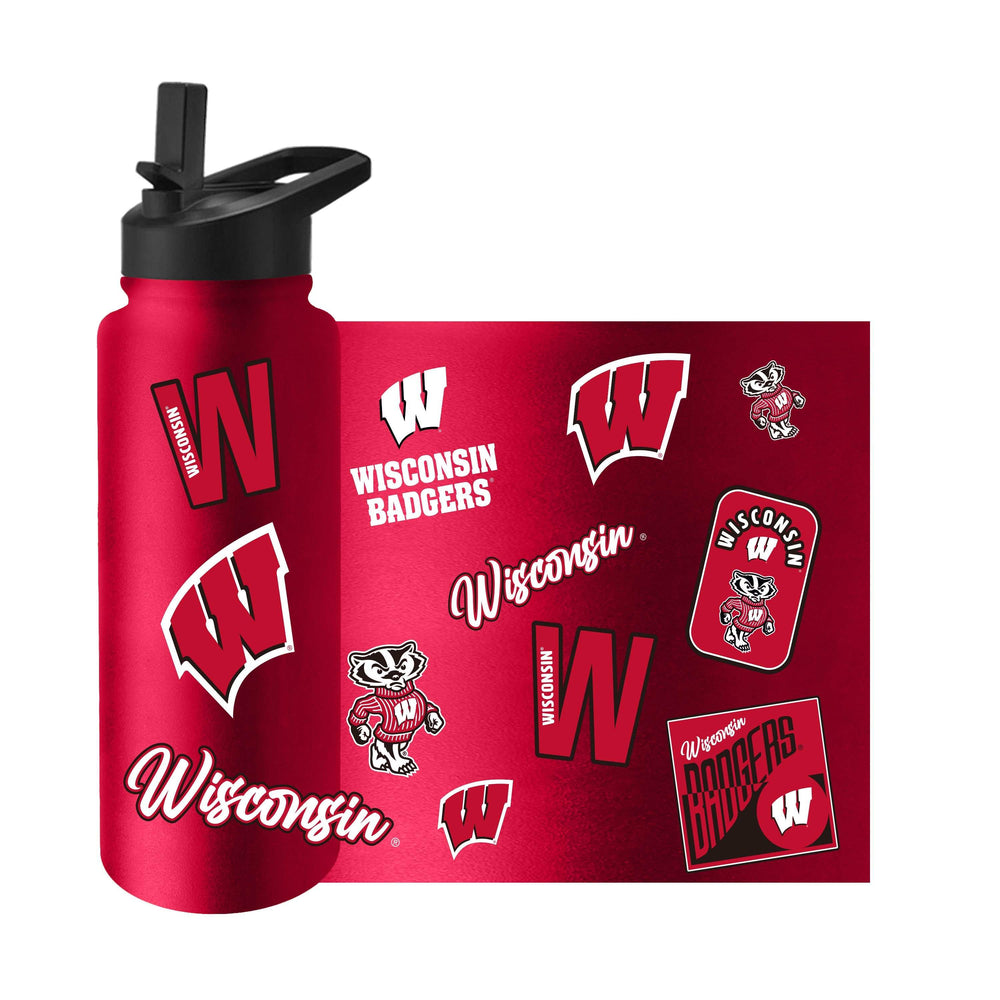 Wisconsin 34oz Dreamweave Quencher Bottle - Logo Brands - Flyclothing LLC