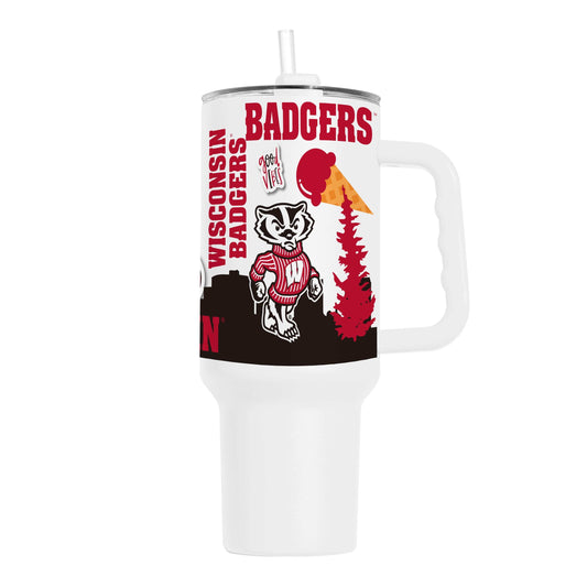 Wisconsin 40oz Native Powder Coat Tumbler - Logo Brands - Flyclothing LLC