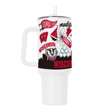 Wisconsin 40oz Native Powder Coat Tumbler - Logo Brands - Flyclothing LLC