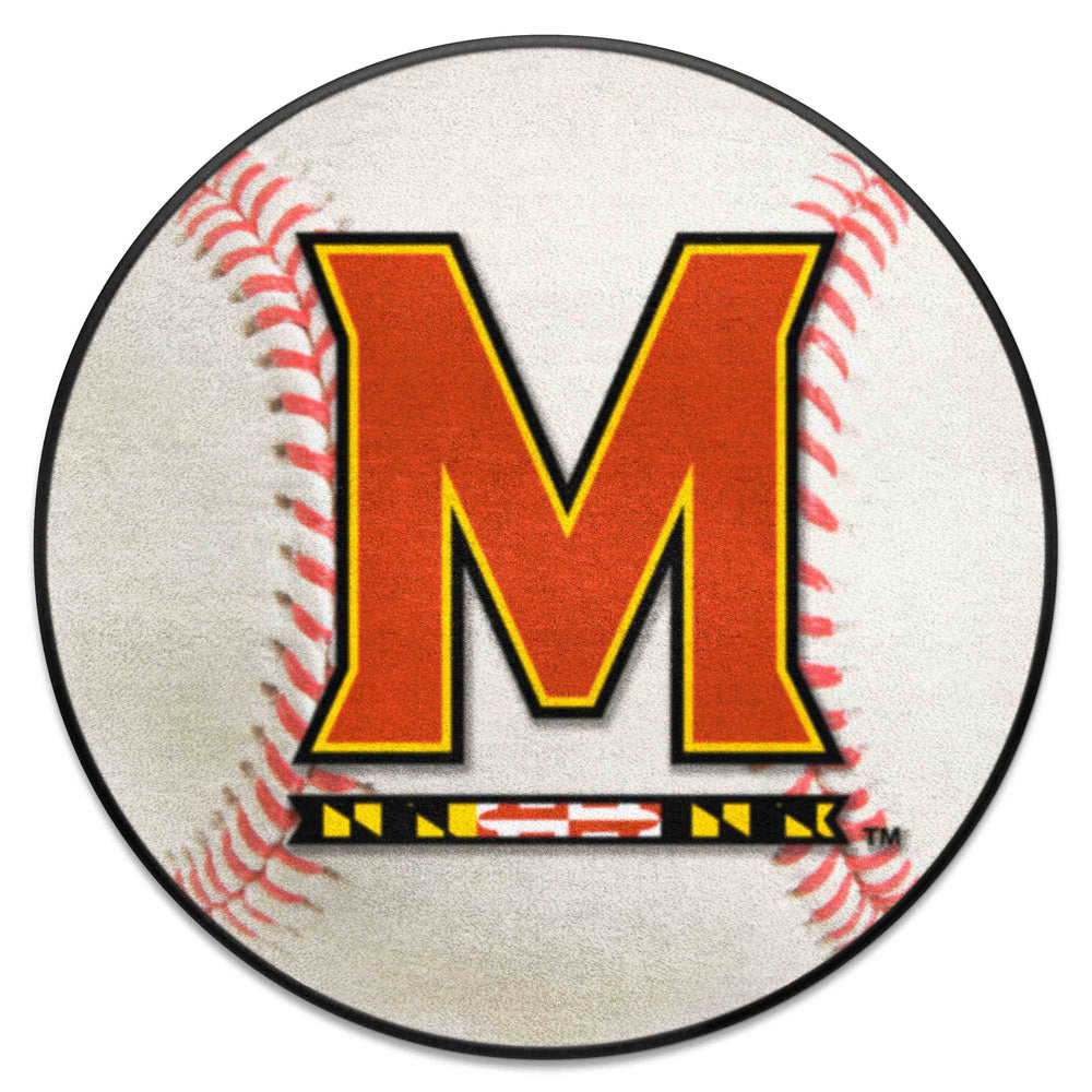 Maryland Terrapins Baseball Rug - 27in. Diameter - Maryland