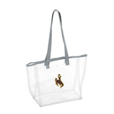 Wyoming Gray Trim Stadium Clear Bag