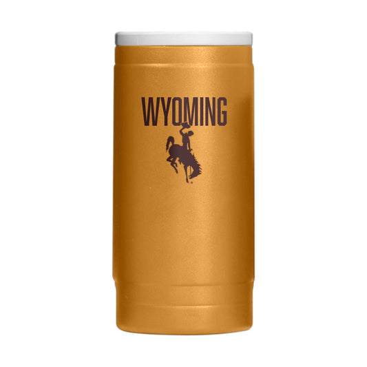 Wyoming 12oz Oak Huddle Powdercoat SlimCan Coolie - Logo Brands - Flyclothing LLC