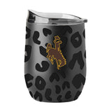 Wyoming Leopard 16oz Black Powdercoat Curved Beverage - Logo Brands - Flyclothing LLC