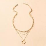 Three Layered Pendant Necklace - Trendsi - Flyclothing LLC