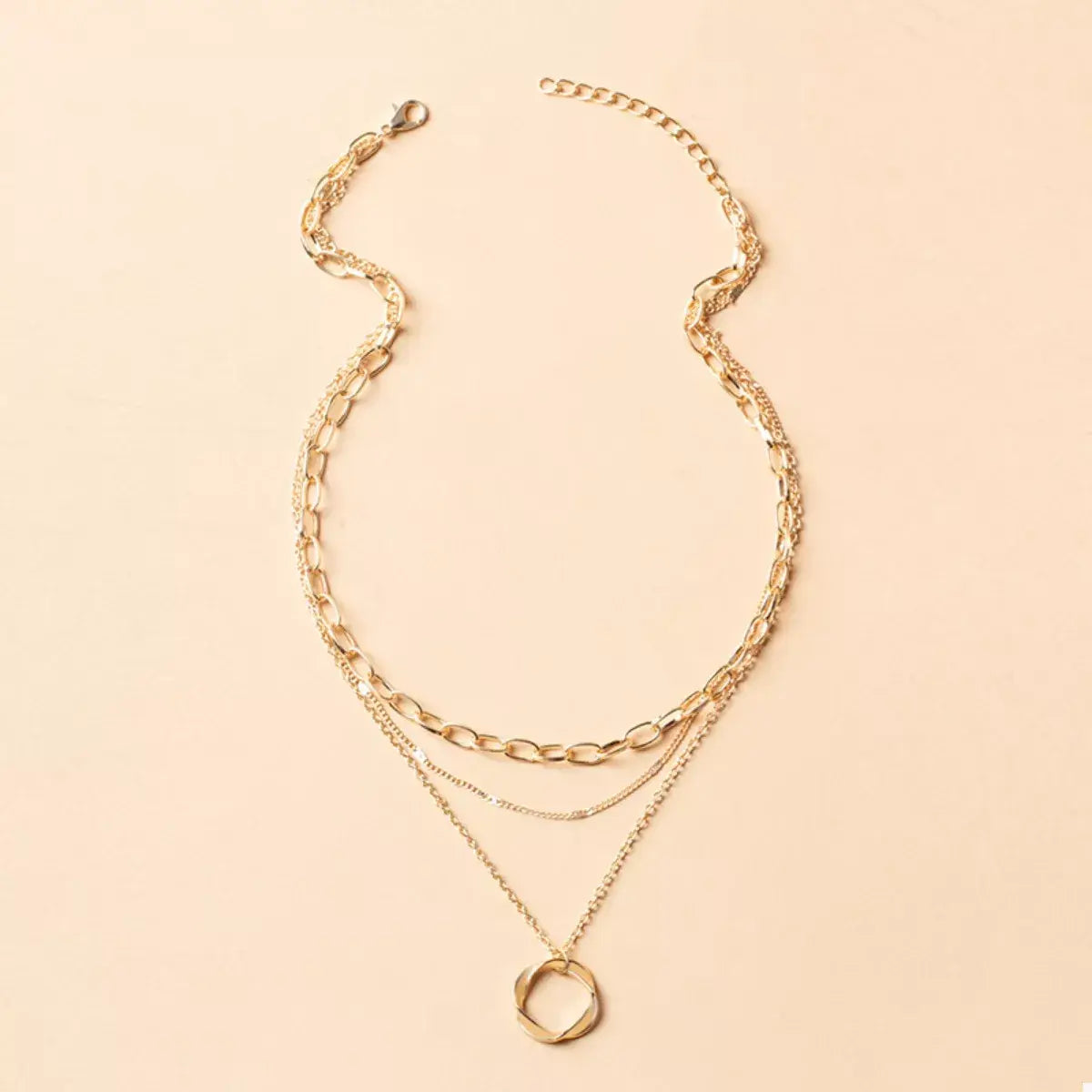 Three Layered Pendant Necklace - Trendsi - Flyclothing LLC