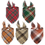 Vivifying Fall Dog Bandana With Tassels Edges Classic Plaid Triangle Dog Apparel Accessories Unny Dog Scarf Costume For Thanksgiving Photo Prop And Party Decor - My Store - Flyclothing LLC