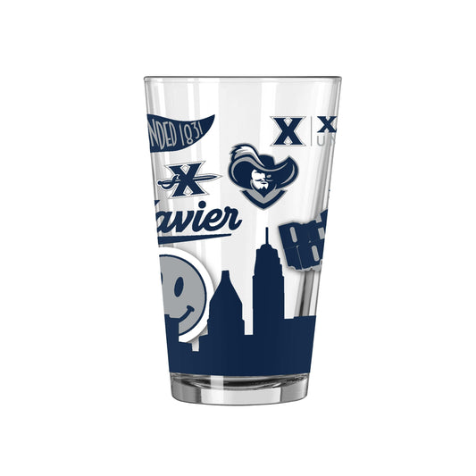 Xavier 16oz Native Pint Glass - Logo Brands - Flyclothing LLC