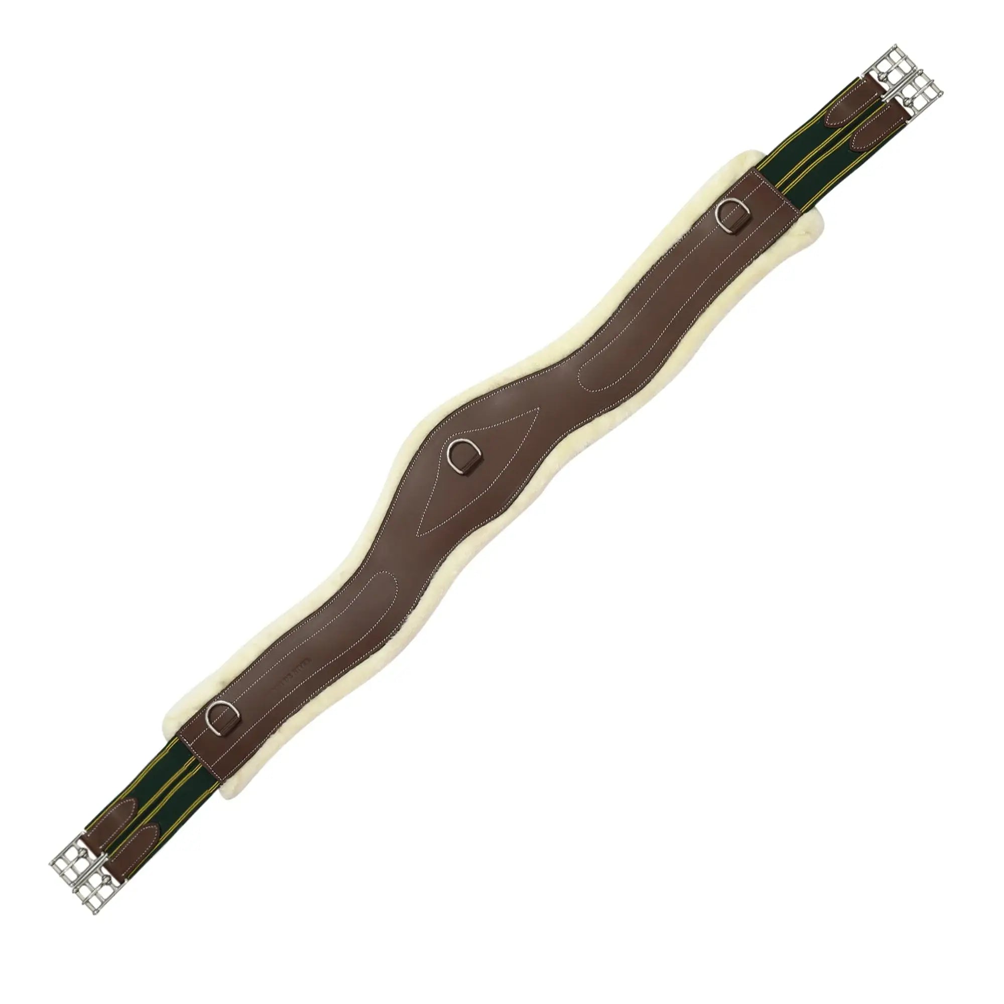 Henri de Rivel Contoured Leather Sherpa Fleece Girth - Breeches.com - Flyclothing LLC