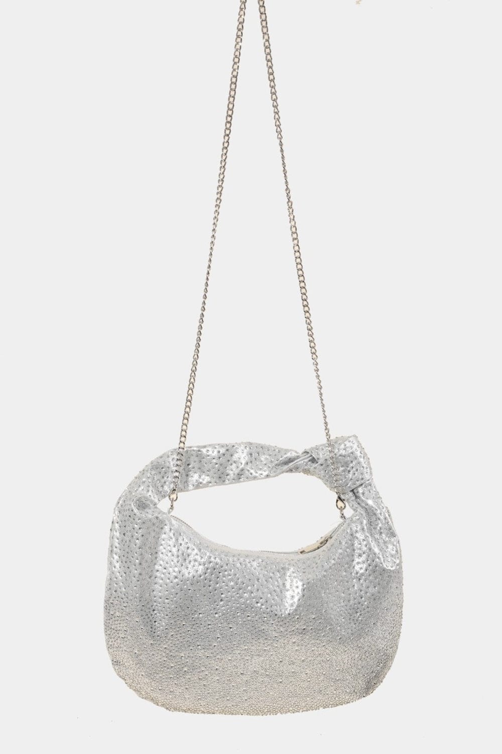 Fame Rhinestone Studded Handbag - Trendsi