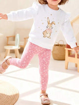 Children's Adorable Bunny Graphic Sweatshirt and Leggings Set - Trendsi - Flyclothing LLC