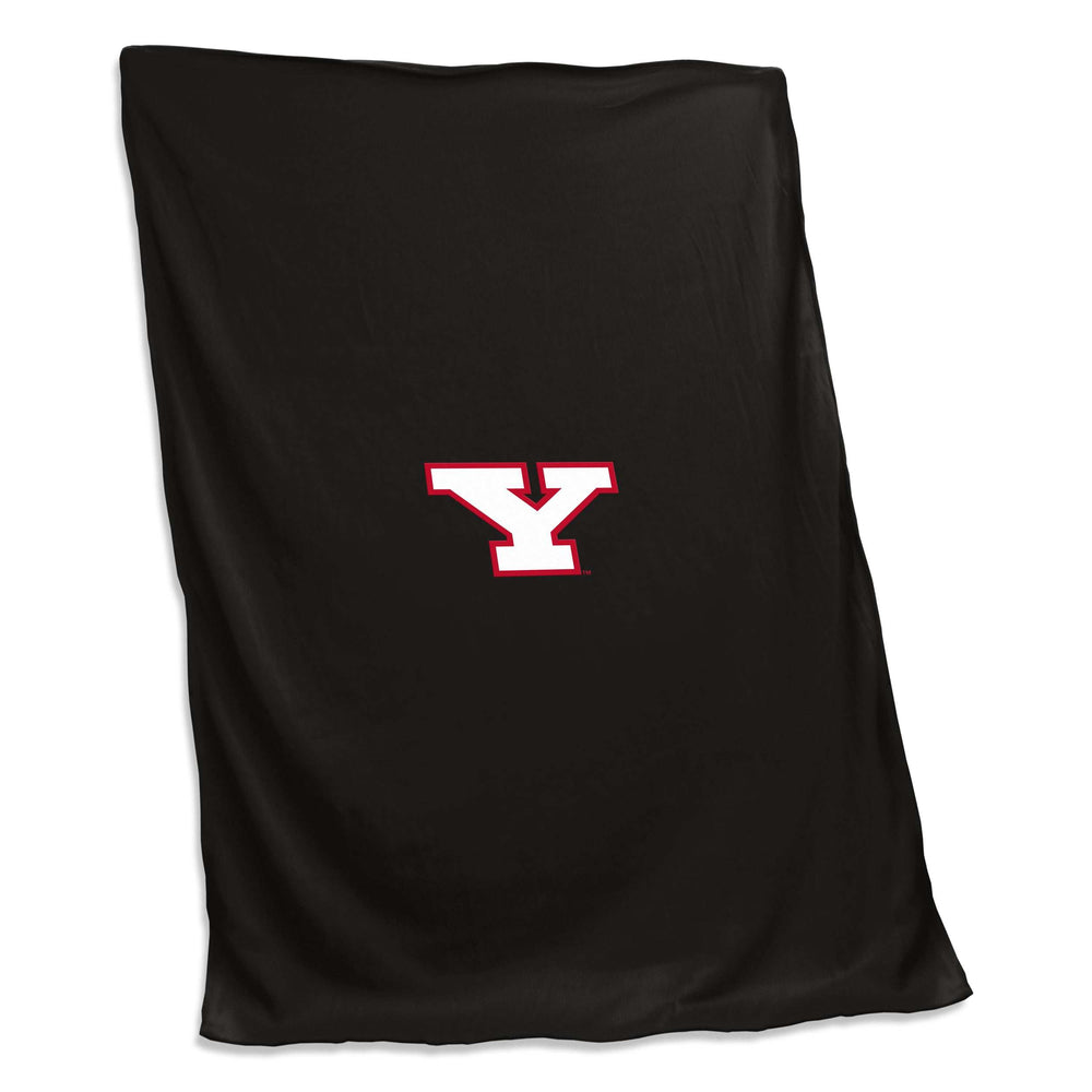 Youngstown State Black Sweatshirt Blanket (Screened) - Logo Brands - Flyclothing LLC