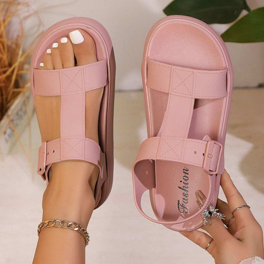 Open Toe Platform Sandals - Trendsi - Flyclothing LLC