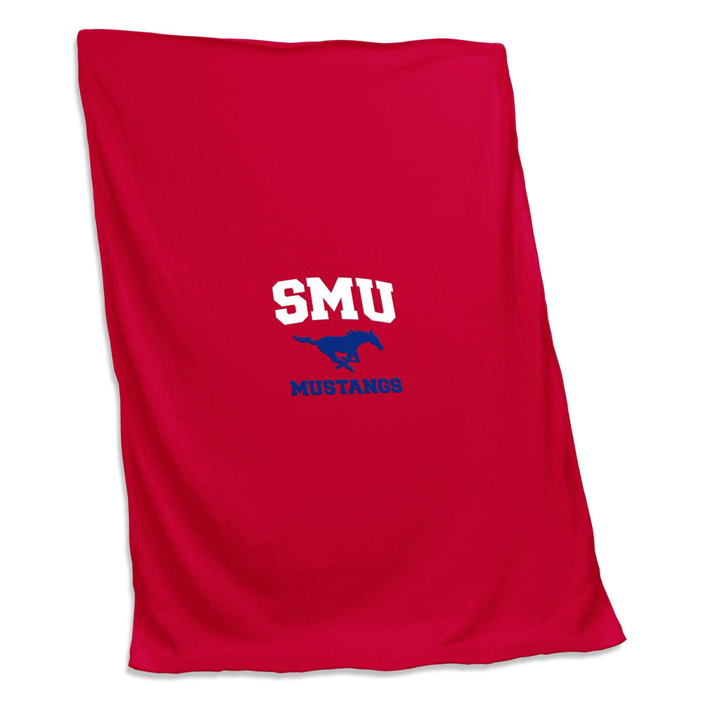 SMU Red Screened Sweatshirt Blanket - Logo Brands - Flyclothing LLC