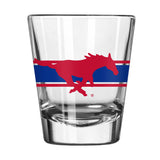 Southern Methodist 2oz Stripe Shot Glass - Logo Brands - Flyclothing LLC