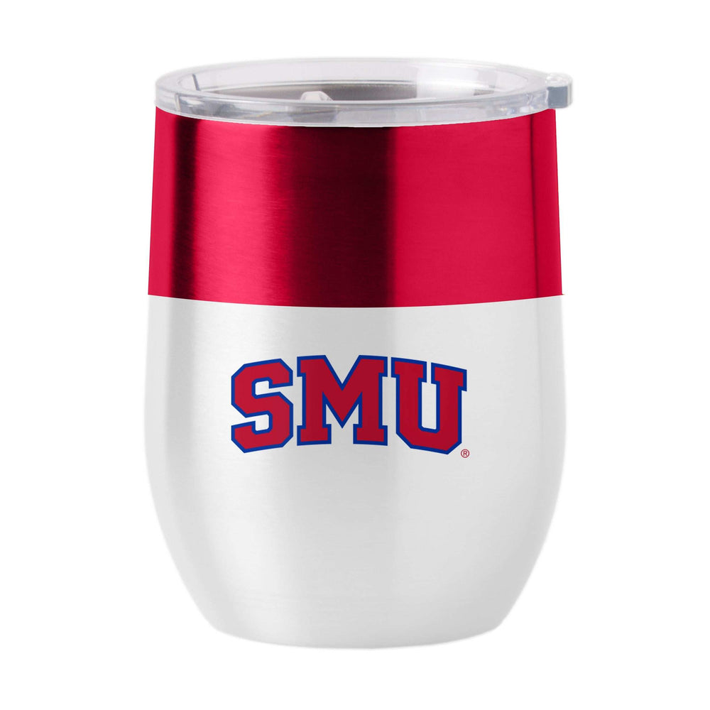 SMU 16oz Colorblock Stainless Curved Beverage - Logo Brands - Flyclothing LLC