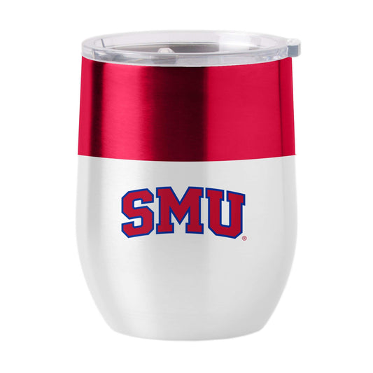 SMU 16oz Colorblock Stainless Curved Beverage - Logo Brands - Flyclothing LLC