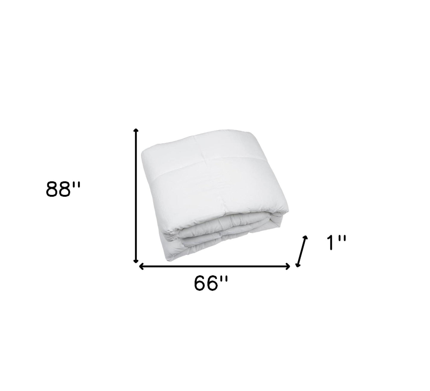 White Twin Microfiber Thread Count Down Alternative Duvet Insert - Homeroots - Flyclothing LLC