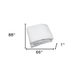 White Twin Microfiber Thread Count Down Alternative Duvet Insert - Homeroots - Flyclothing LLC