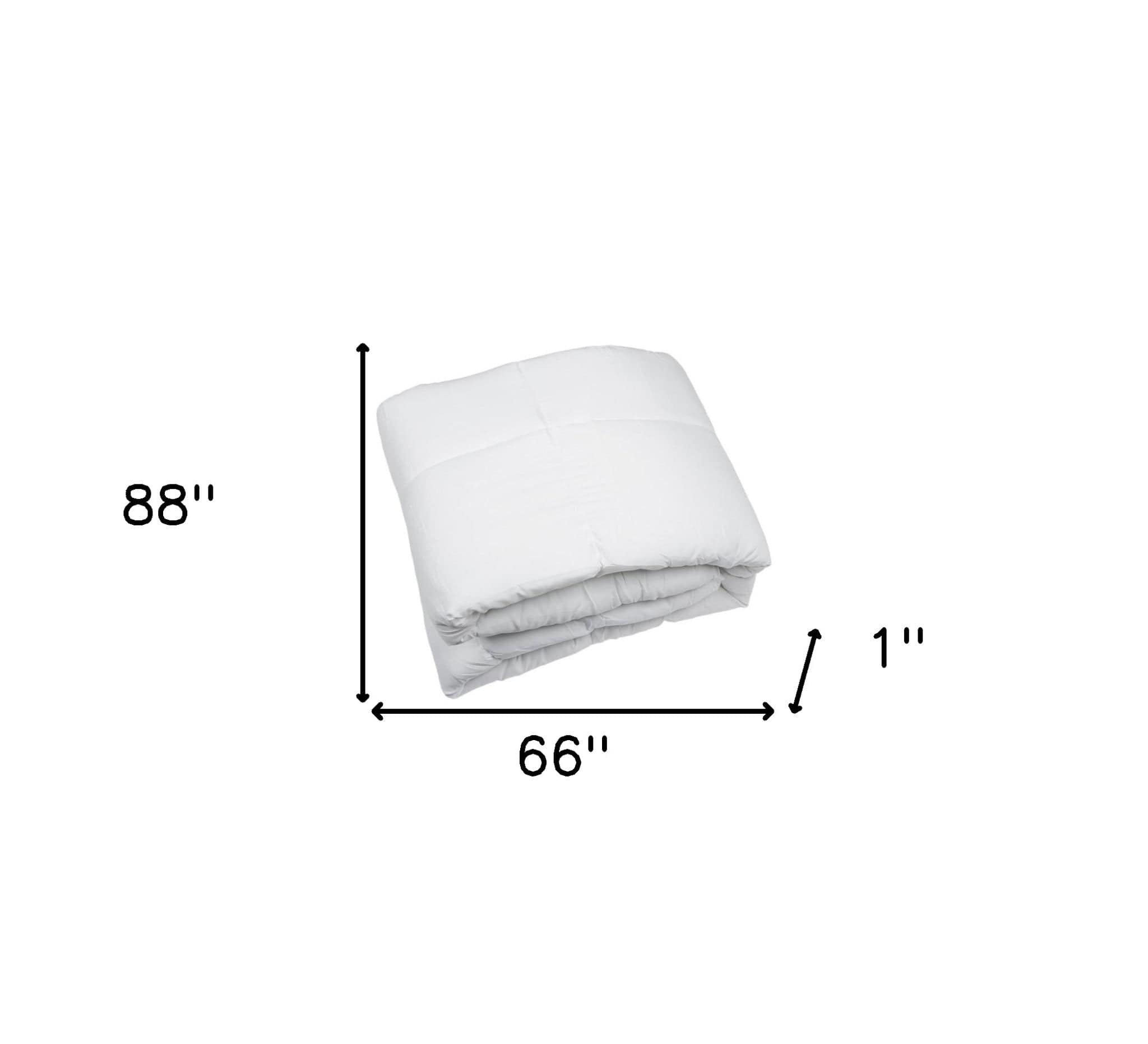 White Twin Microfiber Thread Count Down Alternative Duvet Insert - Homeroots - Flyclothing LLC