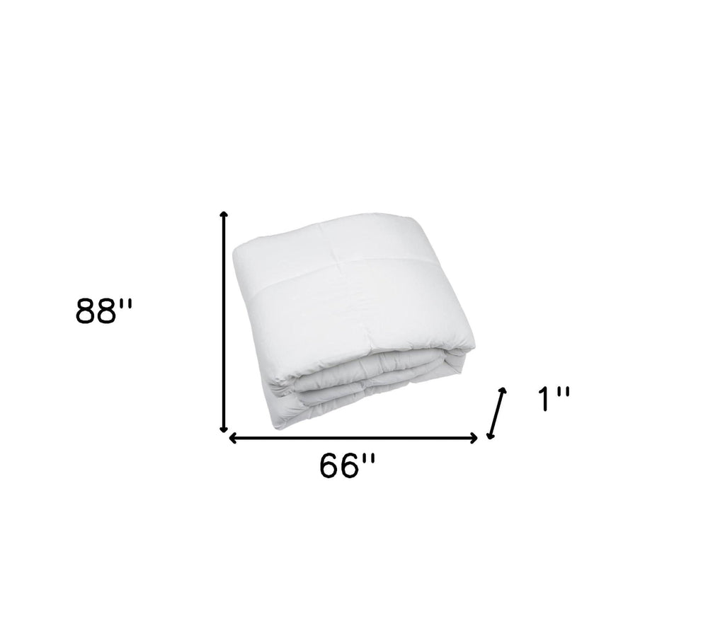 White Twin Microfiber Thread Count Down Alternative Duvet Insert - Homeroots - Flyclothing LLC