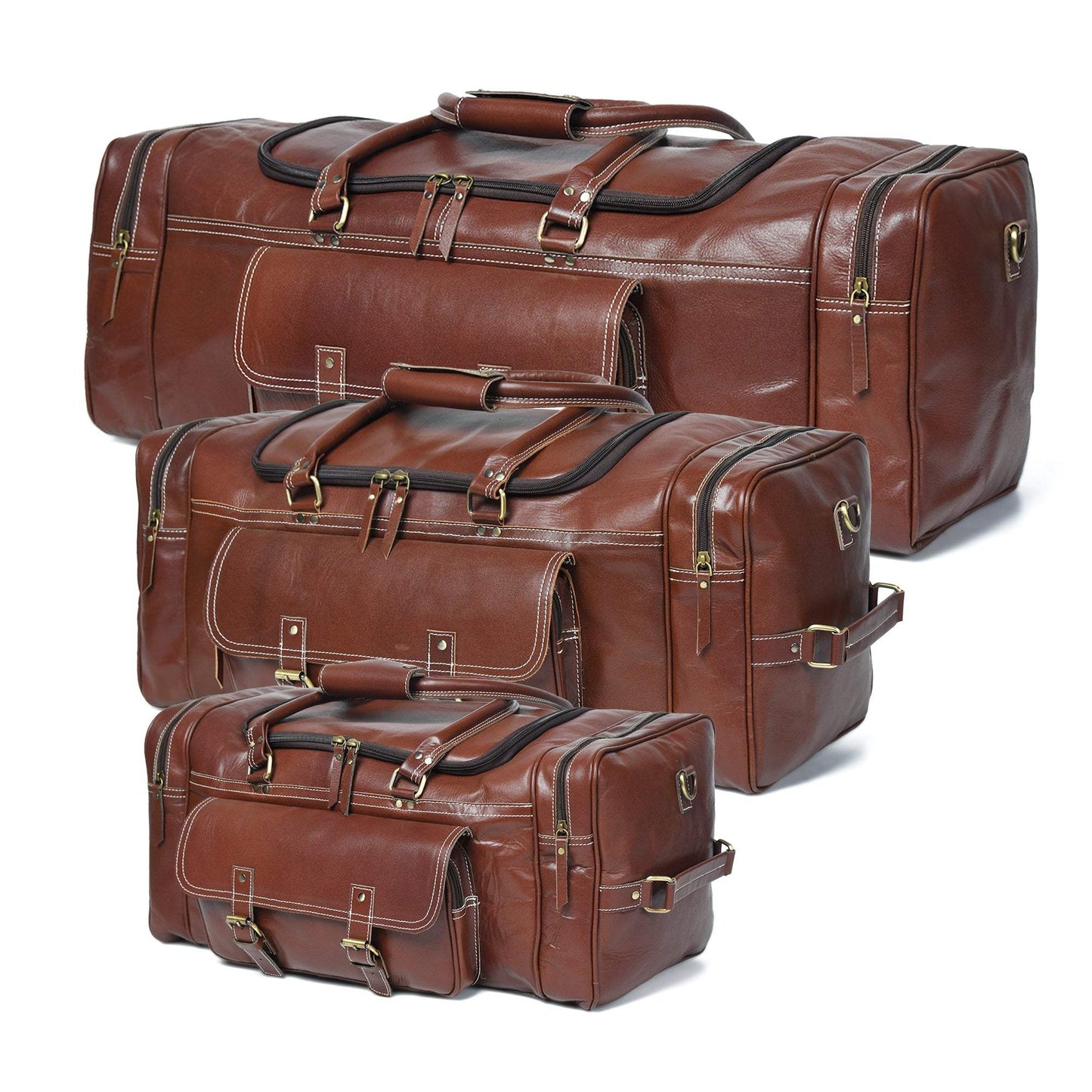 Upgraded Traveler Weekender Duffle - Classy Leather Bags - Flyclothing LLC