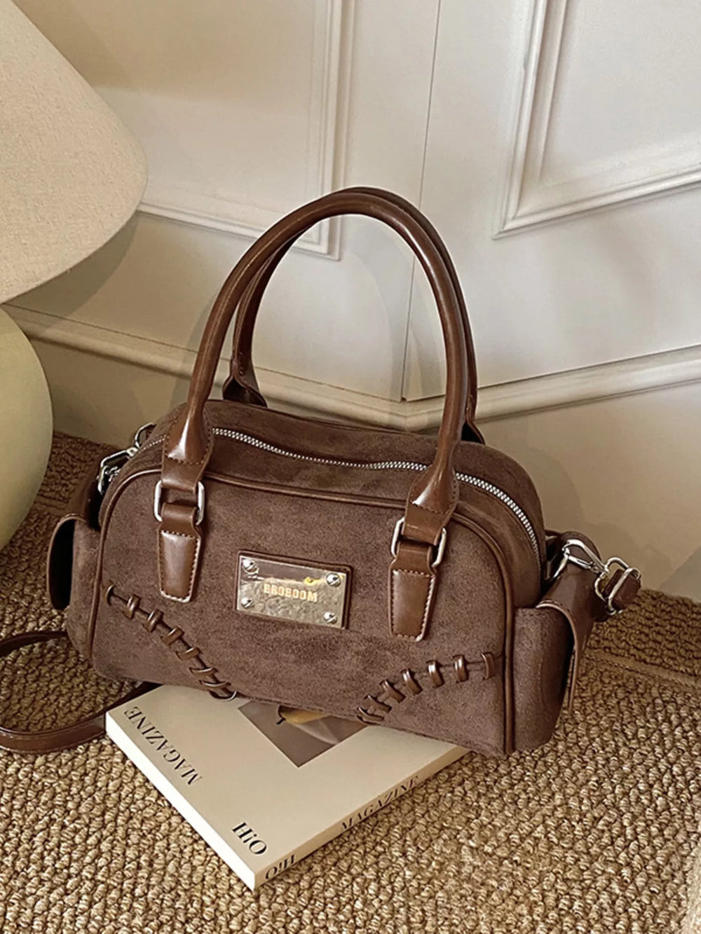 Vintage Top Handle Crossbody Bag - Trendsi - Flyclothing LLC