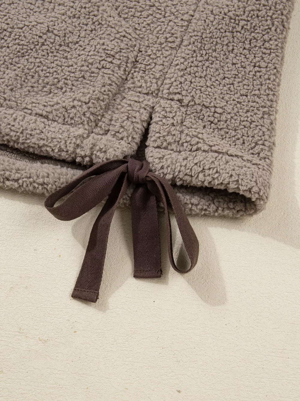 Side Bows Sherpa Fleece Vest - Trendsi - Flyclothing LLC