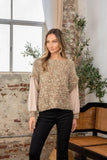 Sew In Love Full Size Fuzzy Long Sleeve Knit Top - Trendsi