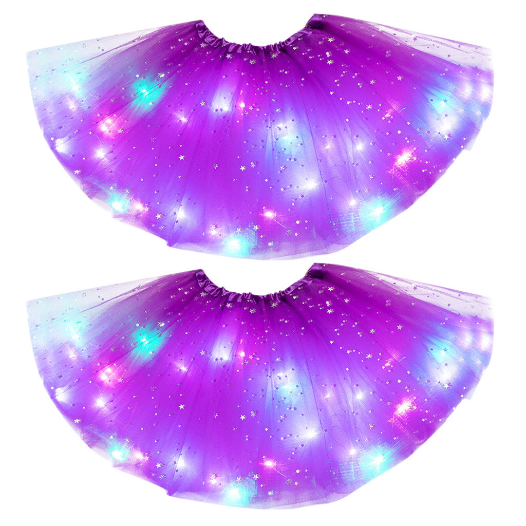 Magical & Luminous LED Princess Halloween Tutu Skirt Sequins Shiny Skirt - My Store - Flyclothing LLC