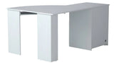 59" White Corner Computer Desk With Two Drawers - Homeroots - Flyclothing LLC