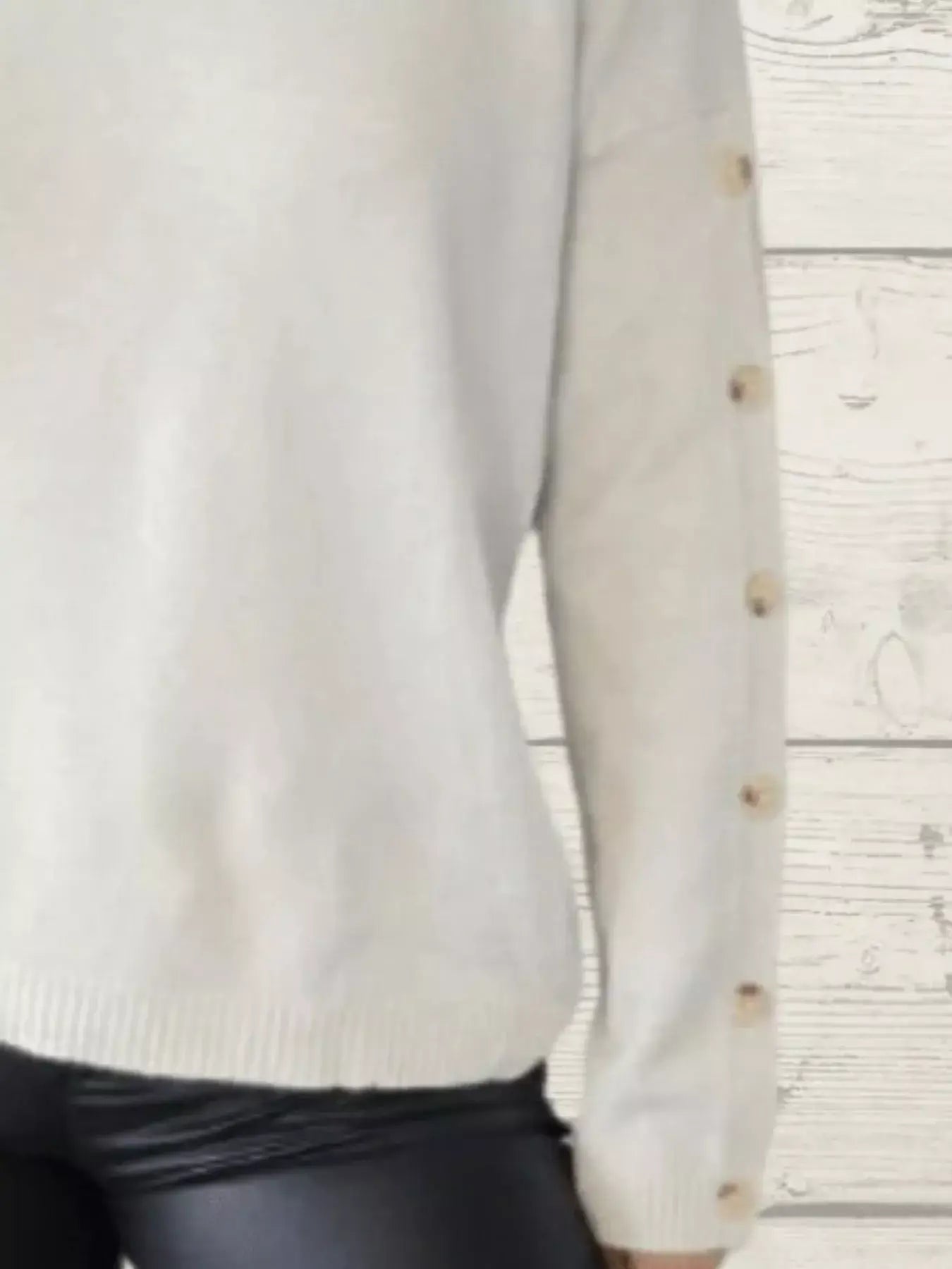 Full Size Turtleneck Long Sleeve Sweater Plus Size - Trendsi - Flyclothing LLC