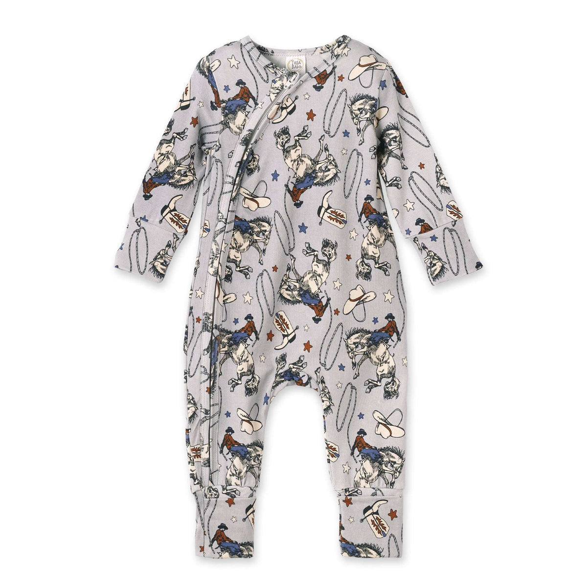 Western Cowboy Rodeo Zipper Baby Romper - Bamboo Convertible - Tesa Babe - Flyclothing LLC