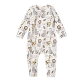 Safari Snuggles Zipper Romper - Bamboo Baby Outfit