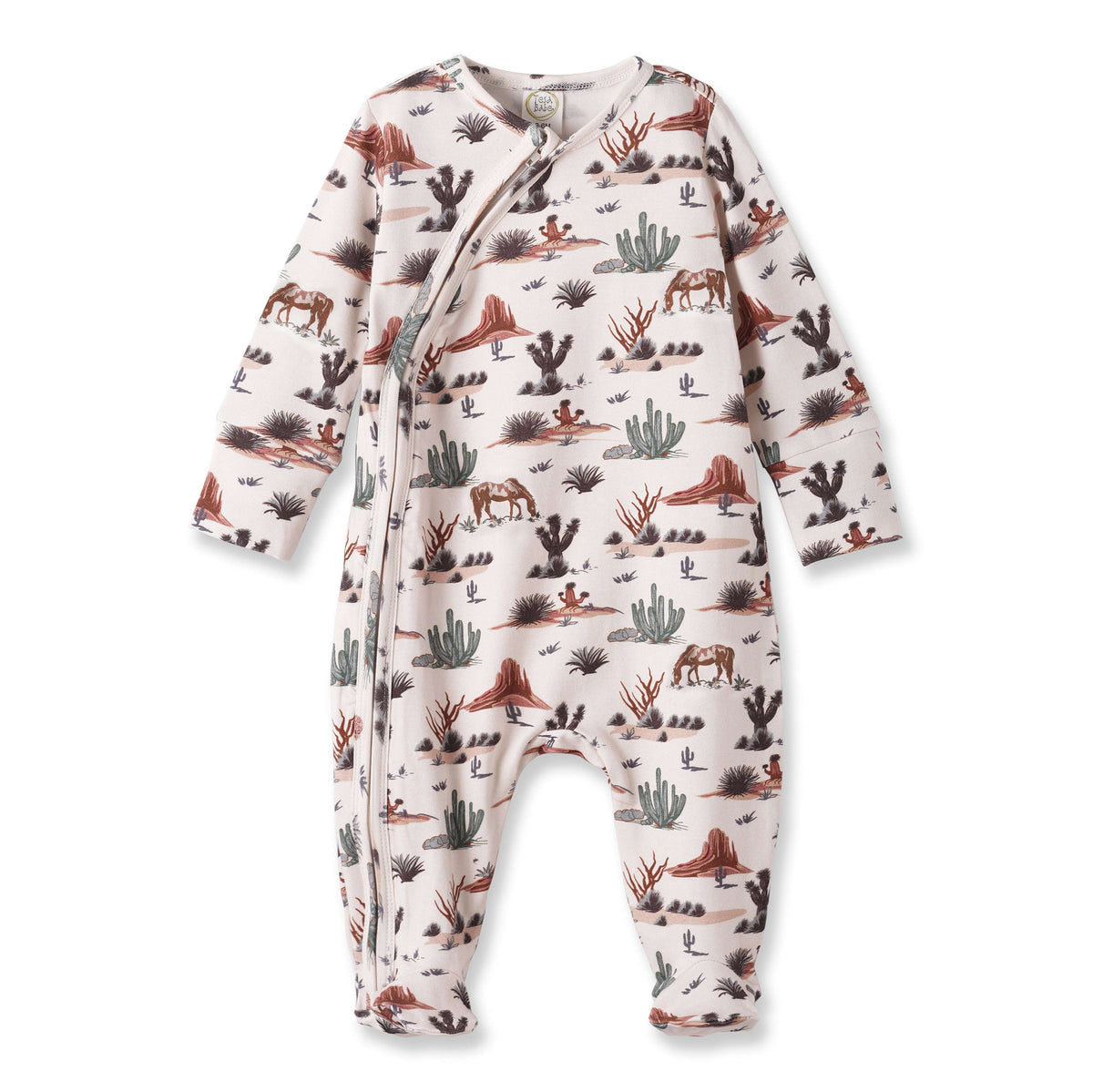 Baby Zipper Romper – Soft Bamboo Cactus Trails Pajamas - Tesa Babe - Flyclothing LLC