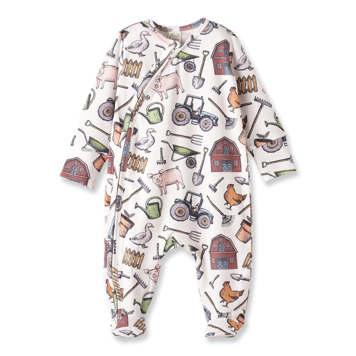 Farmer's Market Baby Zipper Romper – Soft Bamboo One-Piece - Tesa Babe - Flyclothing LLC