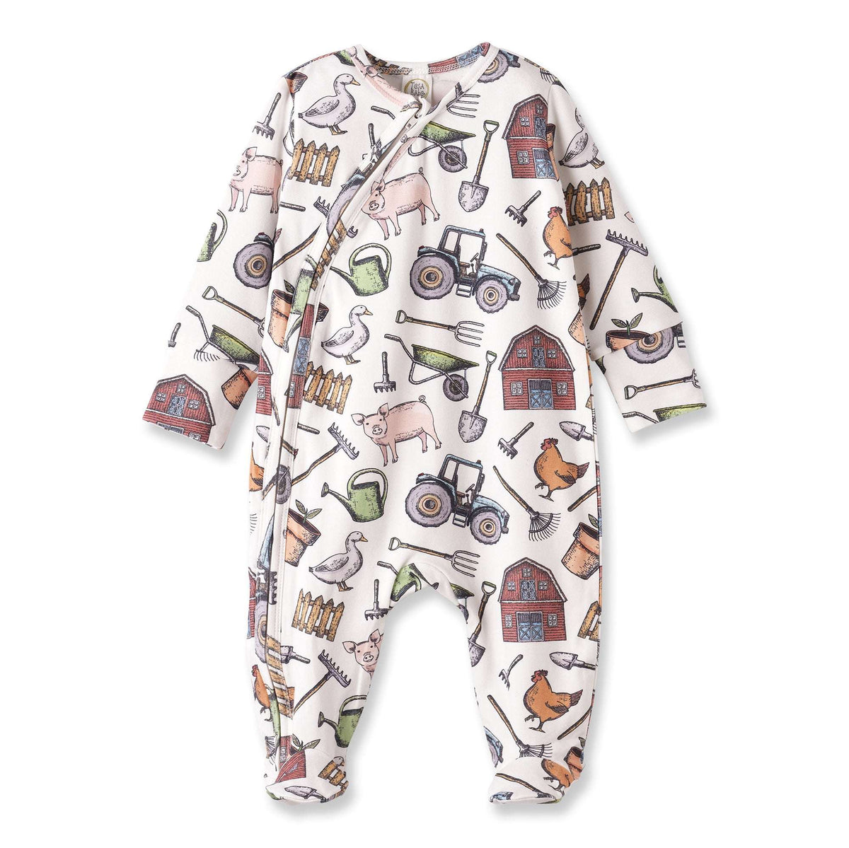 Farmer's Market Baby Zipper Romper – Soft Bamboo One-Piece - Tesa Babe - Flyclothing LLC