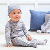 Wild Wrangler/Blue Western Baby Boy Bamboo Zipper Romper - Tesa Babe - Flyclothing LLC
