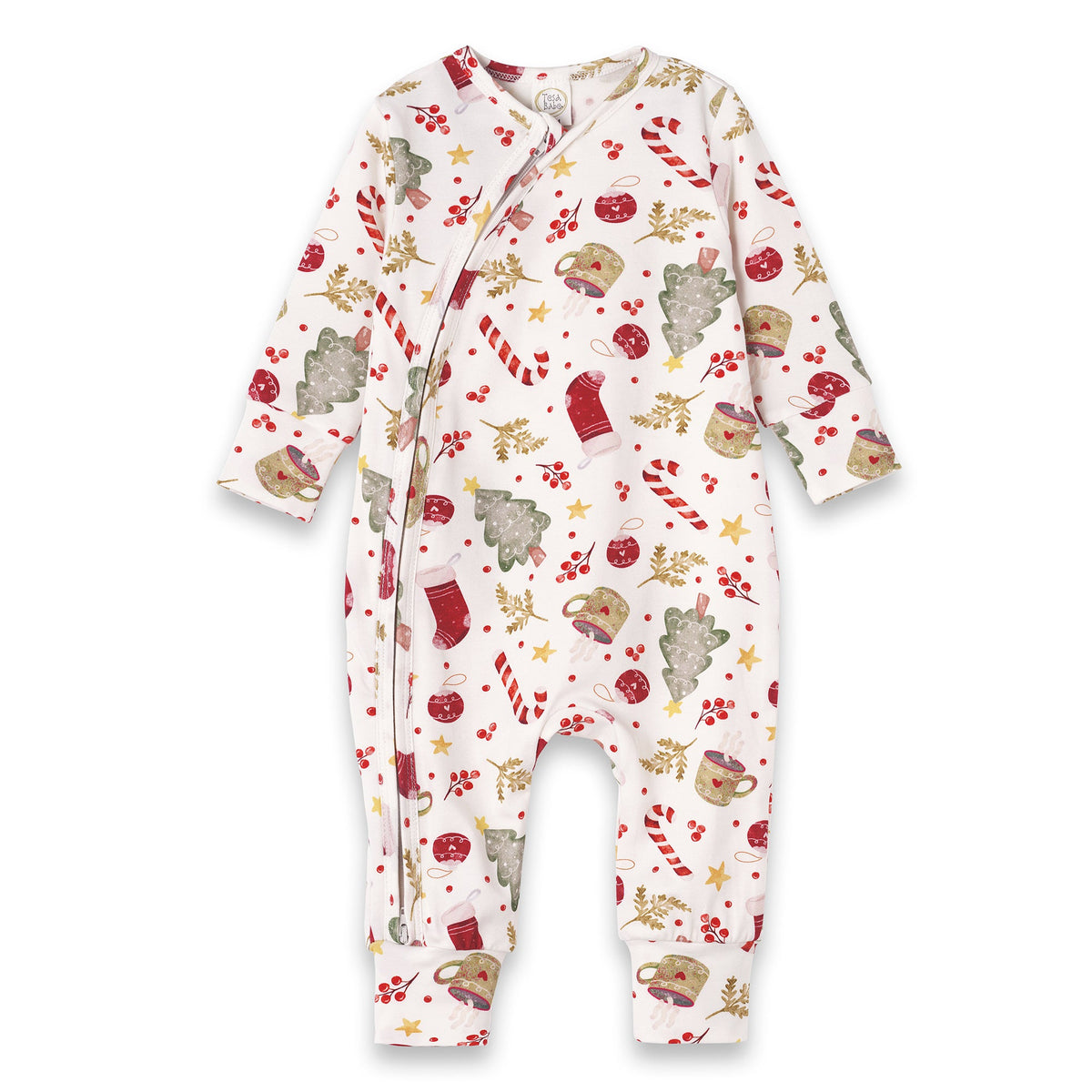 Bamboo Holiday Baby Zip Romper – Christmas One-Piece - Tesa Babe - Flyclothing LLC