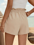Tied Elastic Waist Shorts with Pockets Trendsi