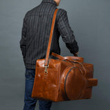 Buffalo Leather Tennis Duffle Bag - Classy Leather Bags - Flyclothing LLC
