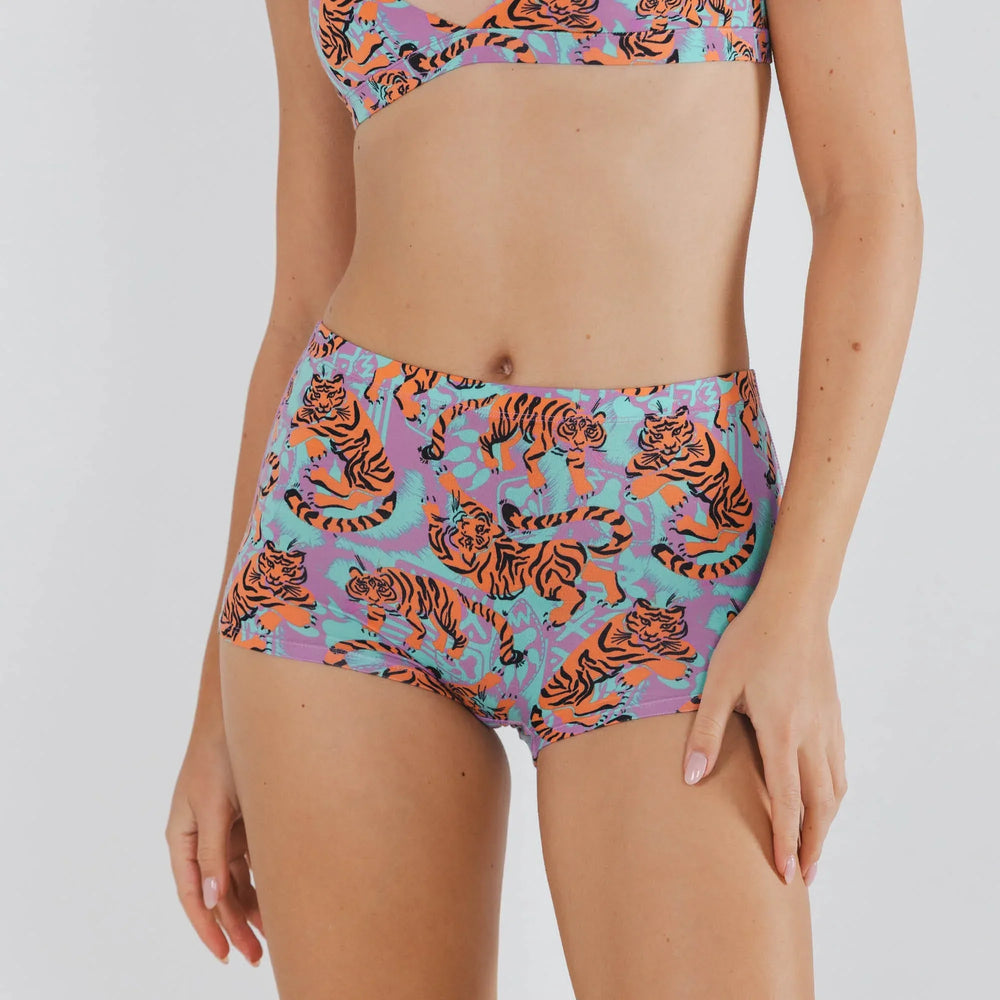 The Go Get 'Em | Abstract Tigers Modal Boyshort Underwear - Shinesty - Flyclothing LLC