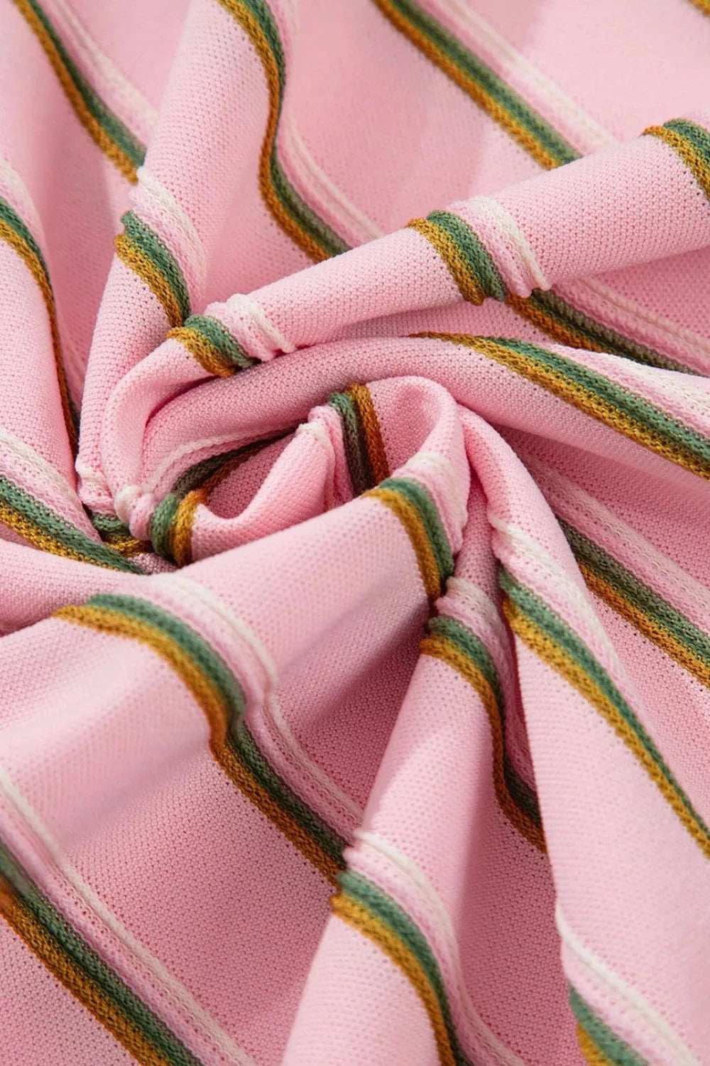 Stripe Wide Short Sleeve Tee and Short Set - Trendsi - Flyclothing LLC