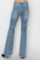 RISEN Full Size Mid Rise Bootcut Jeans - Trendsi - Flyclothing LLC